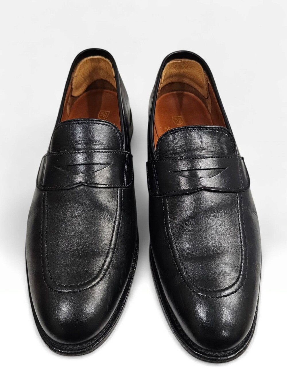 Allen Edmonds Black Leather Penny Loafers - Picture 2 of 10